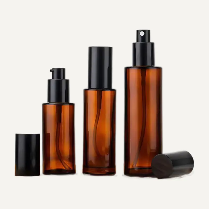 Photo of 30–100 ml amber pump bottle
