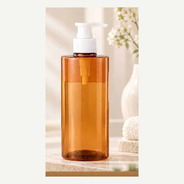 Photo of 500 ml clear PET pump bottle